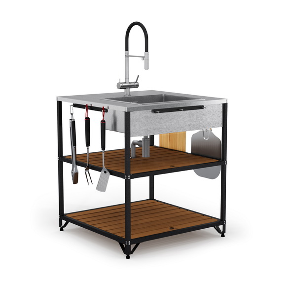 Стол-тележка EBS питмастер база мойки 800 Degrees Outdoor Kitchen Size 80х80